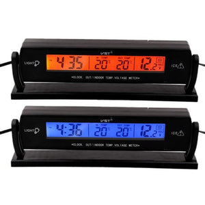 Planet Gates China Car Auto LCD Digital Auto Car Voltage Temperature Thermometer Meter Monitor Clock Alarm 3 In 1