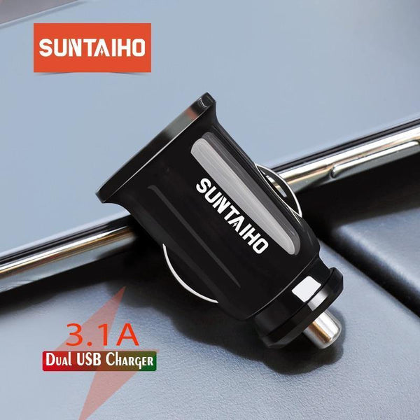 Planet Gates China / Car  Charger Suntaiho Dual USB Car Charger Mini Car-Charger 3.1A Mobile Phone Car charger adapter Car GPS Samrtphone for iPhone Xiaomi Huawei