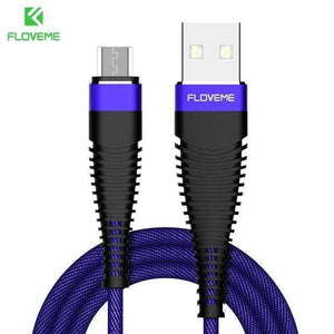 Planet Gates China / Charming Blue / 1m FLOVEME Hi-Tensile Micro USB Cable 1M Braided Data Sync 2A Charger Phone Cable For Samsung Galaxy S7 Edge S6 Xiaomi Note 4X Cabo