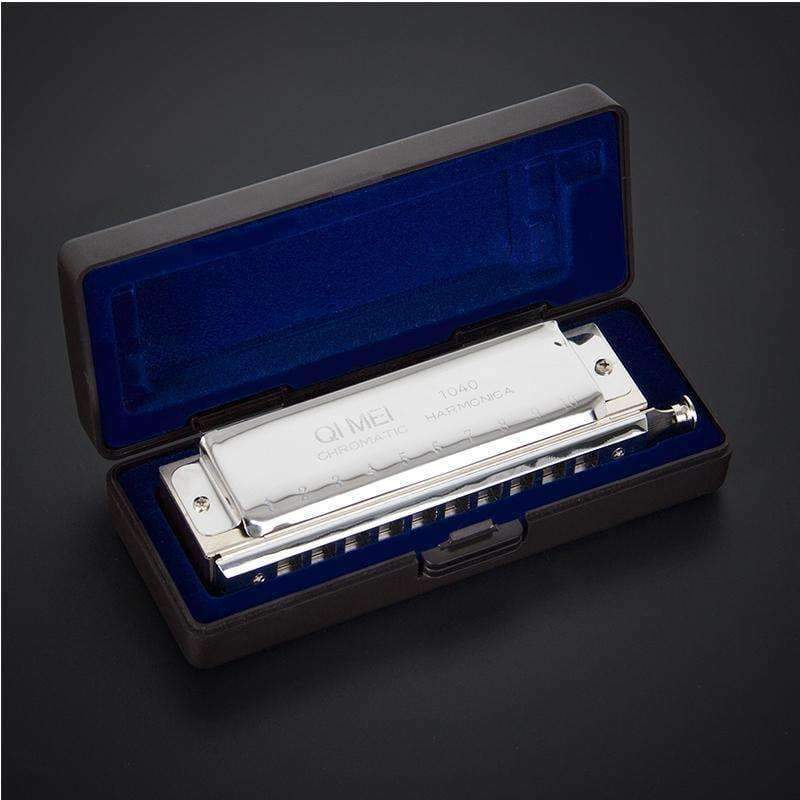 Planet Gates China / Chromatic Harmonica Harmonica Mouth Organ French Harp Phosphor Bronze Reeds 10 Holes 40 Tone Key of C with Case