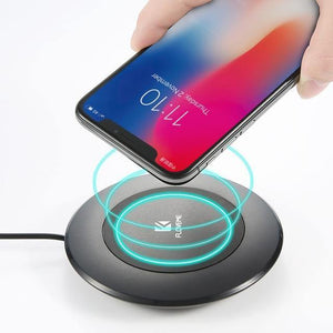 Planet Gates China / Cool Black FLOVEME Qi Wireless Charger For iPhone 8 X 10 8 For Samsung Galaxy S8 S8 Plus Note 8 9 S6 S7 Edge S10 S10 Plus Charging Pad Dock