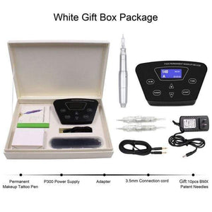 Planet Gates China / CQ003  Gift Package BMX HP100P300 Permanent Makeup Machine Rotary Tattoo Machine Pen For Eyebrow Eyeliner Lip PMU Machine Tattoo Kits