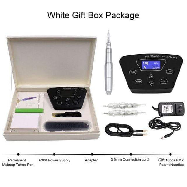 Planet Gates China / CQ003  Gift Package BMX HP100P300 Permanent Makeup Machine Rotary Tattoo Machine Pen For Eyebrow Eyeliner Lip PMU Machine Tattoo Kits
