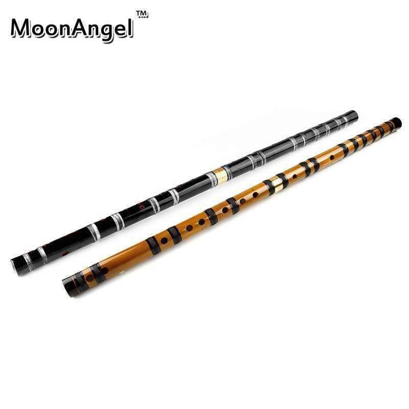 Planet Gates China / D Key CDEFG Key Black Bamboo Flute with Transparent Lines 10 Holes Musical Instrument Chinese Traditional Handmade Woodwind Instrument