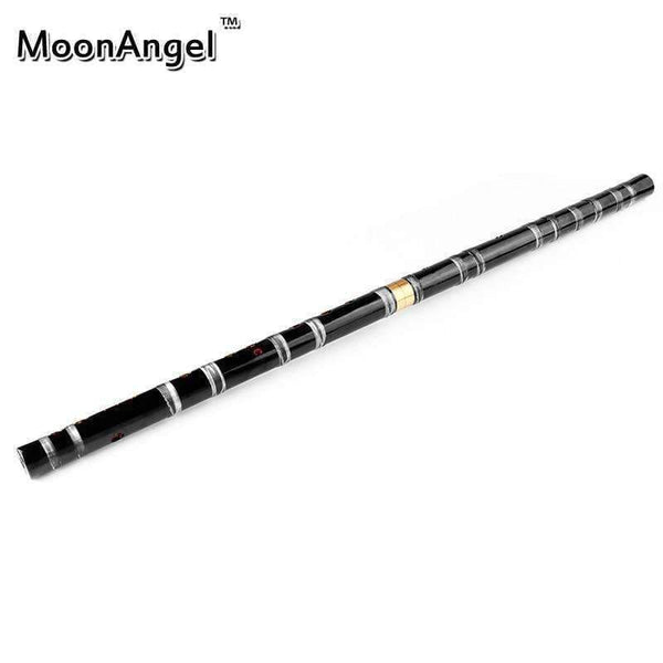 Planet Gates China / D Key CDEFG Key Black Bamboo Flute with Transparent Lines 10 Holes Musical Instrument Chinese Traditional Handmade Woodwind Instrument