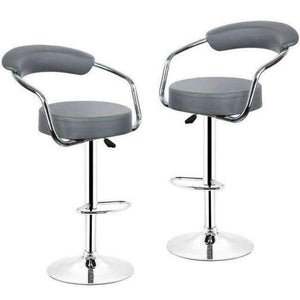 Planet Gates China / Dark Gray 2pcs Fashion Adjustable Gas Lift Bar Stools Bar Chairs Modern PU Leather Hollow Backrest Kitchen Home Bar Furniture Chair HWC
