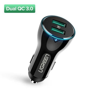Planet Gates China / Dual QC3.0 Charger Ugreen 36W Dual USB Quick Charge QC 3.0 Car Charger for iPhone Samsung Huawei Fast Charge Mobile Phone Quick Charger Car-Charger