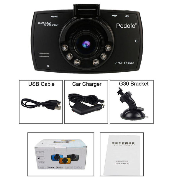 Planet Gates China / DVR Only Car DVR Camera 2.7 " G30 Full HD 1080P 170 Degree Dashcam Registrars Night Vision Video Recorder G-Sensor Dash Cam DVRs