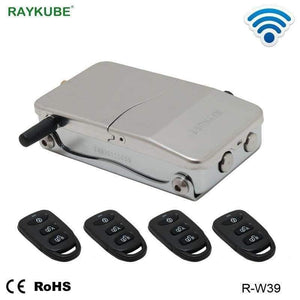 Planet Gates China Electronic Door Lock With Remote Control Keys Opening Invisible Intelligent Lock Wireless Keyless Door Lock R-W39