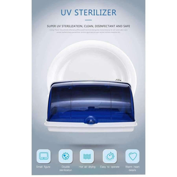 Planet Gates China / EU plug 220v UV Sterilizer Professional Nail Art Disinfection & Clean Nail Art Equipment Tray Temperature Sterilizer Tool 220V EU Plug 9003