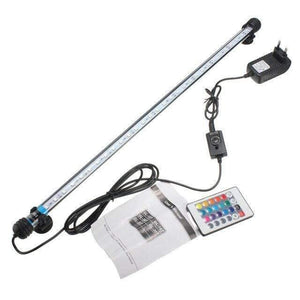 24 Keys Remote Control Aquarium Fish Tank Light 6.5W 57CM RGB Underwater Light 5050 SMD Led Bar Light Submersible AC100-240V