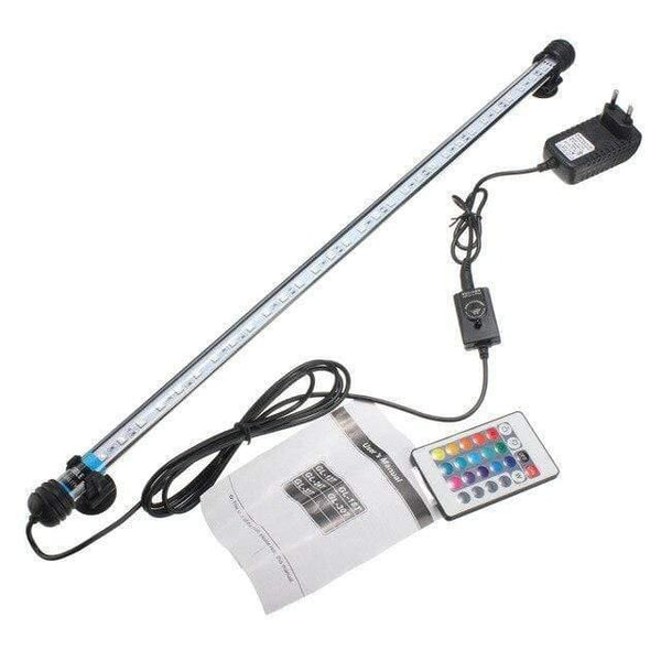 24 Keys Remote Control Aquarium Fish Tank Light 6.5W 57CM RGB Underwater Light 5050 SMD Led Bar Light Submersible AC100-240V