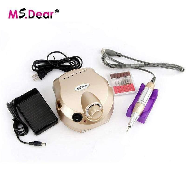 Planet Gates China / EU Plug Gold Professional Electric Nail Art Drill File Pedicure Equipment Manicure Machine Kit Nail Art Tools For Nail Gel