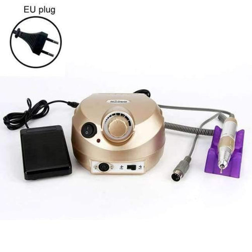Planet Gates China / EU Plug Gold Professional Electric Nail Art Drill File Pedicure Equipment Manicure Machine Kit Nail Art Tools For Nail Gel