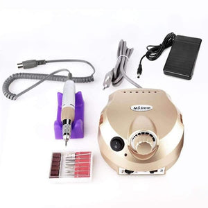 Planet Gates China / EU Plug Gold Professional Electric Nail Art Drill File Pedicure Equipment Manicure Machine Kit Nail Art Tools For Nail Gel
