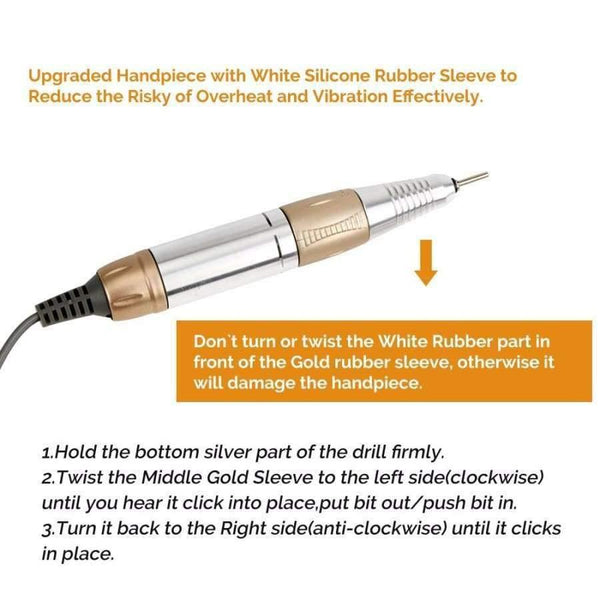 Planet Gates China / EU Plug Professional Machine Apparatus for Manicure Pedicure Kit Electric File with Cutter Nail Drill Art Polisher Tool Bit