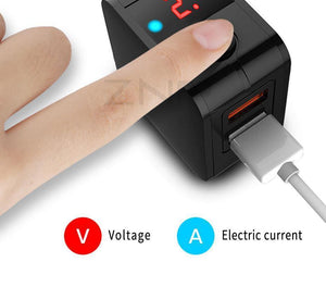 Planet Gates China / EU-White ZNP Universal USB Charger 2 Ports LED Display Mobile Phone Charger For iPhone Xiaomi Fast Charger Adapter For Samsung Huawei