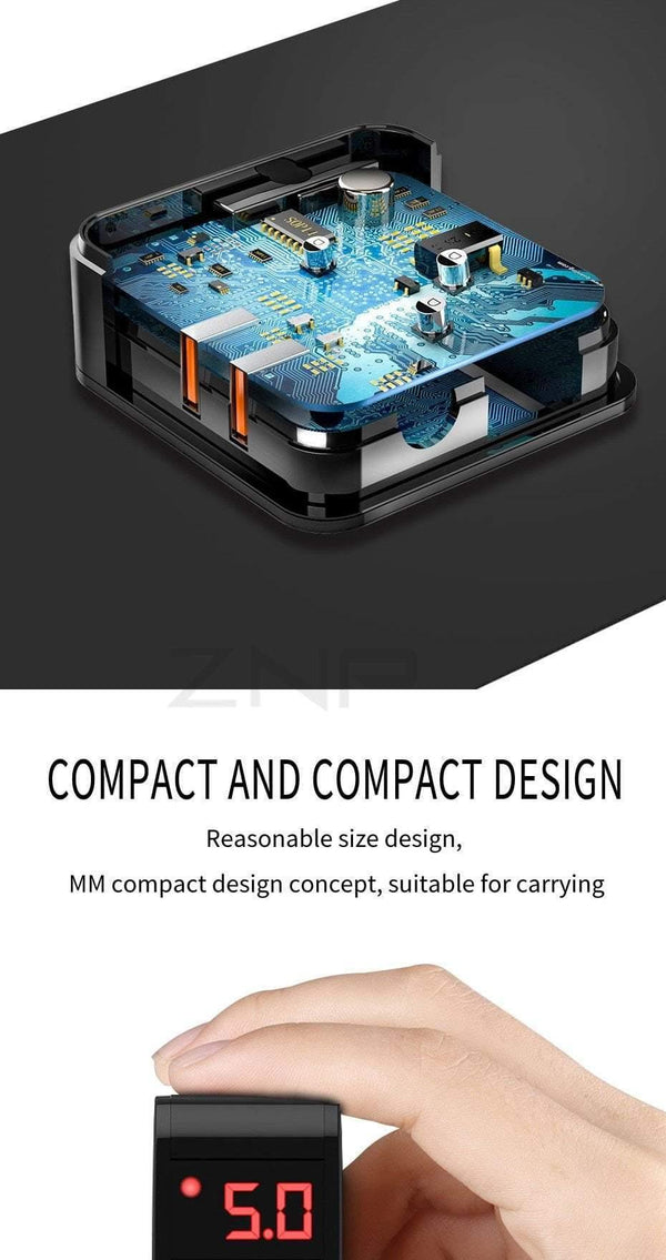 Planet Gates China / EU-White ZNP Universal USB Charger 2 Ports LED Display Mobile Phone Charger For iPhone Xiaomi Fast Charger Adapter For Samsung Huawei