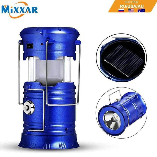 Planet Gates China EZK20 LED Camping Lantern Flashlights Collapsible Solar Tent Light Gear Accessories Equipment for Outdoor Hiking Emergencies