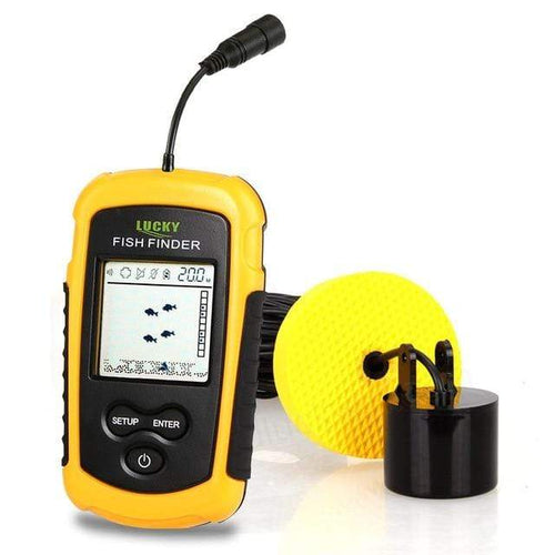 Planet Gates China / FF1108-1 LUCKY FF1108-1 Portable Fish Finder Ice Fishing Sonar Sounder Alarm Transducer Fishfinder 0.7-100m Fishing Echo Sounder