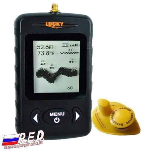 Planet Gates China / FFW-718BLK Russian Version Wireless Fish Finder Sonar Sensor 45M Digital Design Nearby Fish Alarm
