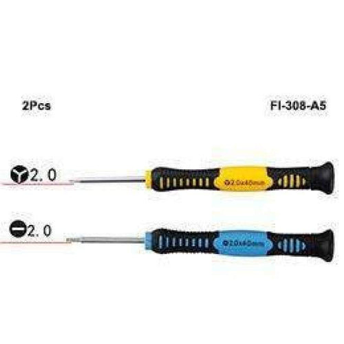 Planet Gates China / FI-308-A5-2Pcs 0.8 1.2 Phillips 1.2 1.5 2.0 Slotted 2.0 Torx T3 T4 T5 T6 Y2.0 Precision Screwdriver for iPhone Phone PC Repair Tool