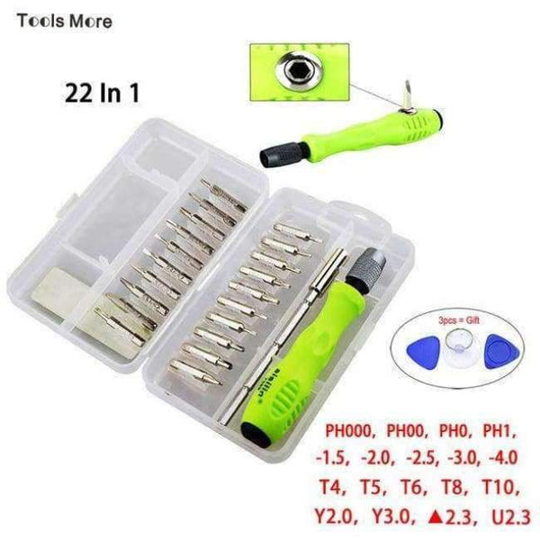 Planet Gates China / FI-7389-22Pcs 7 Pcs Screwdriver Handle With Double Head Screwdriver Bit Kit for iPhone Phone Macbook Air Pro Laptop PC Hand Repair Tool