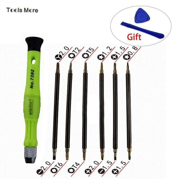 Planet Gates China / FI-7392-7Pcs-01 7 Pcs Screwdriver Handle With Double Head Screwdriver Bit Kit for iPhone Phone Macbook Air Pro Laptop PC Hand Repair Tool