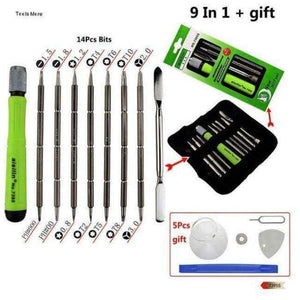 Planet Gates China / FI-7395S 7 Pcs Screwdriver Handle With Double Head Screwdriver Bit Kit for iPhone Phone Macbook Air Pro Laptop PC Hand Repair Tool