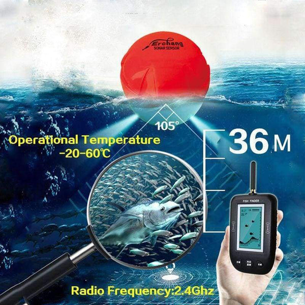 Planet Gates China / fish finder Smart Portable Depth Fish Finder with 80 M Wireless Sonar Sensor Echo Sounder Fishfinder For Lake Sea Fishing