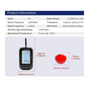 Planet Gates China / fish finder Smart Portable Depth Fish Finder with 80 M Wireless Sonar Sensor Echo Sounder Fishfinder For Lake Sea Fishing