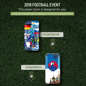 Planet Gates China / football girl Clearance Sales ROCK Portable10000 mAh Power Bank External Battery for Mobile Phone Power Charger for iPhone Xiaomi Samsung