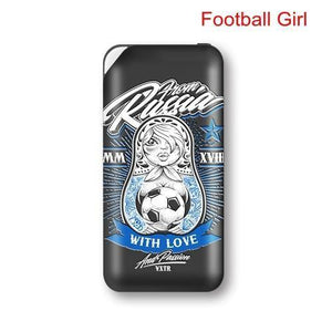 Planet Gates China / football girl Clearance Sales ROCK Portable10000 mAh Power Bank External Battery for Mobile Phone Power Charger for iPhone Xiaomi Samsung