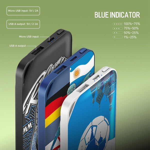 Planet Gates China / football girl Clearance Sales ROCK Portable10000 mAh Power Bank External Battery for Mobile Phone Power Charger for iPhone Xiaomi Samsung