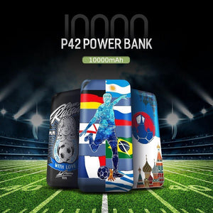 Planet Gates China / football girl Clearance Sales ROCK Portable10000 mAh Power Bank External Battery for Mobile Phone Power Charger for iPhone Xiaomi Samsung