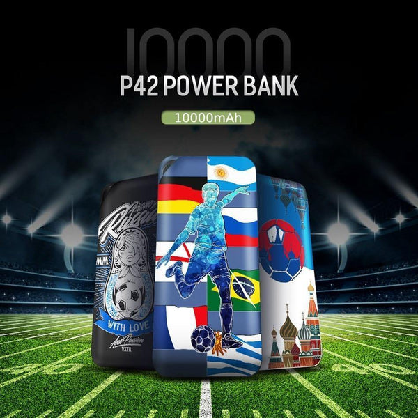 Planet Gates China / football girl Clearance Sales ROCK Portable10000 mAh Power Bank External Battery for Mobile Phone Power Charger for iPhone Xiaomi Samsung