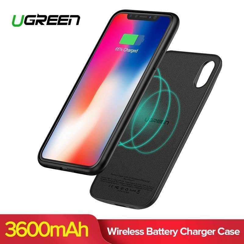 Planet Gates China / For iPhone X  Xs Ugreen 3600mAh Qi Wireless Charger Power Bank for iPhone X Xs Ultra Slim External Battery Charger Case for iPhone PowerBank