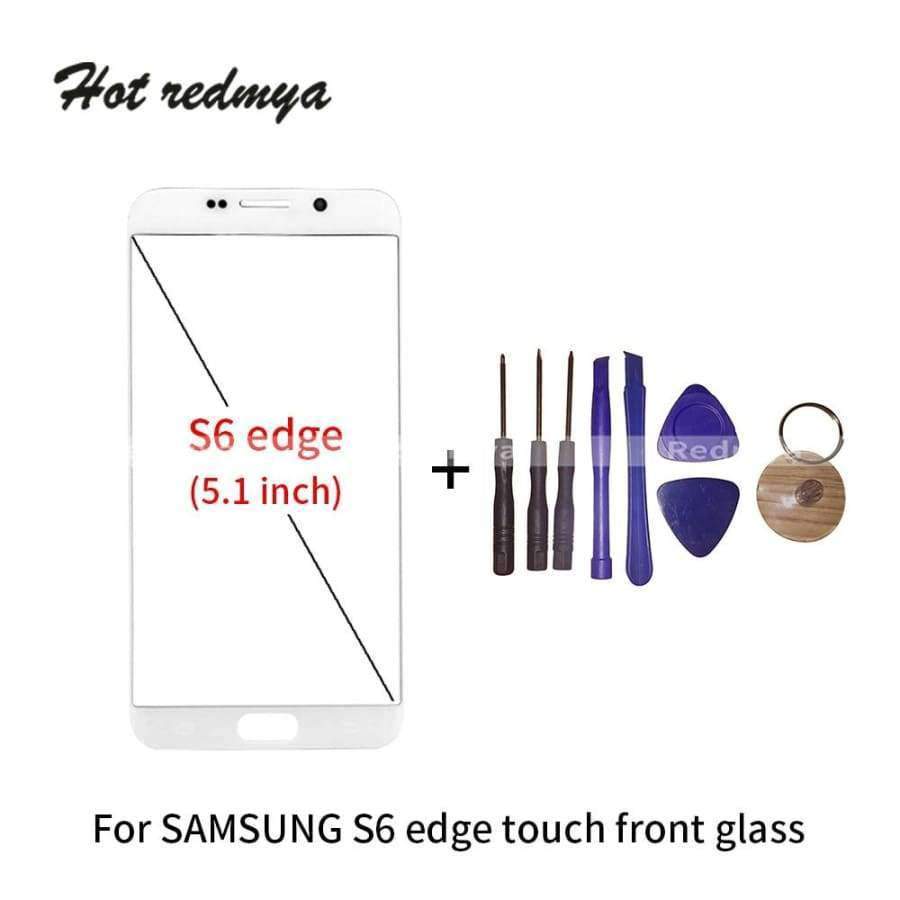 Planet Gates China / For S6 edge White LCD Front Glass Lens Outer Touch Screen Panel Replacement For Samsung Galaxy S6 edge G925 Front Screen +Free Repair Tools