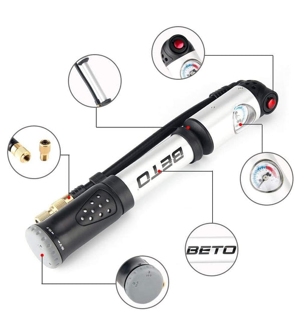 Planet Gates China Fork Tire Shock Bicycle Pumps 300psi Gauge Mini Hand Pump For Bicycle Schrader Presta Adapter Hose Bike Pump Air Cycle Pump
