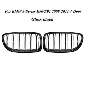 Planet Gates China / Gloss black Pair Matte/Gloss Black Car Front Grille For BMW E90 LCI 3-Series Sedan/Wagon 09-11 Racing Grills