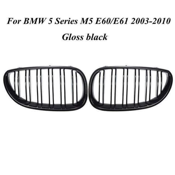Planet Gates China / GlossBlack DualSlat Car Front Sport Grill Kidney Grilles Grill For BMW 5 Series M5 E60/E61 2003 2004 2005 2006 2007 2008 2009 2010  Gloss Black