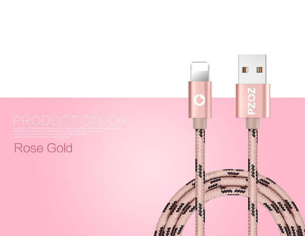 Planet Gates China / Gold / 0.25m PZOZ usb cable for iphone cable Xs max Xr X 8 7 6 plus 6s 5 s plus ipad mini fast charging cables mobile phone charger cord data