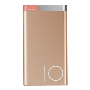 Planet Gates China / Gold 10000mah ROCK 10000mAh Power Bank Portable Phone Charger Powerbank For iPhone 7 6  for Xiaomi 6 External Battery with Dual Input Ports