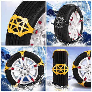 Planet Gates China / Gold 1x TPU Snow Chains Universal Car Suit Tyre Winter Roadway Safety Tire Chains Snow Climbing Mud Ground Anti Slip