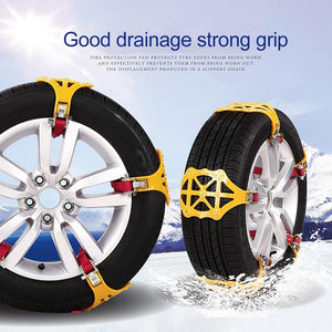 Planet Gates China / Gold 1x TPU Snow Chains Universal Car Suit Tyre Winter Roadway Safety Tire Chains Snow Climbing Mud Ground Anti Slip