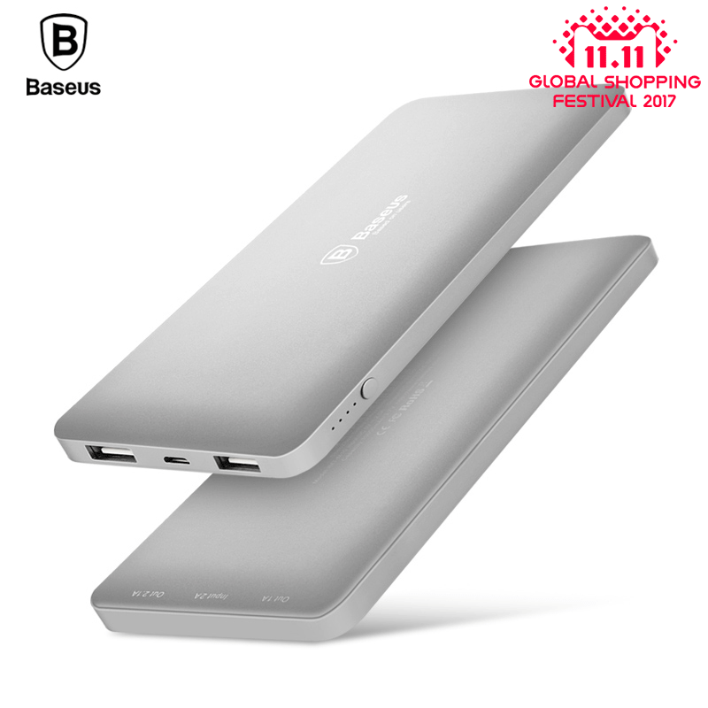 Planet Gates China / Gold Baseus 10000mAh Dual USB Power bank Portable Mobile Phone Charger External Battery For iPhone 7 6s samsung S8 huawei xiaomi