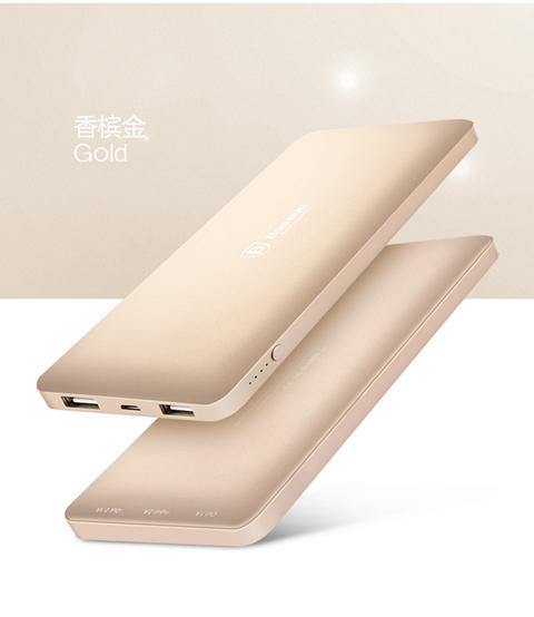 Planet Gates China / Gray Baseus 10000mAh Dual USB Power bank Portable Mobile Phone Charger Powerbank For iPhone Xiaomi External Battery Poverbank