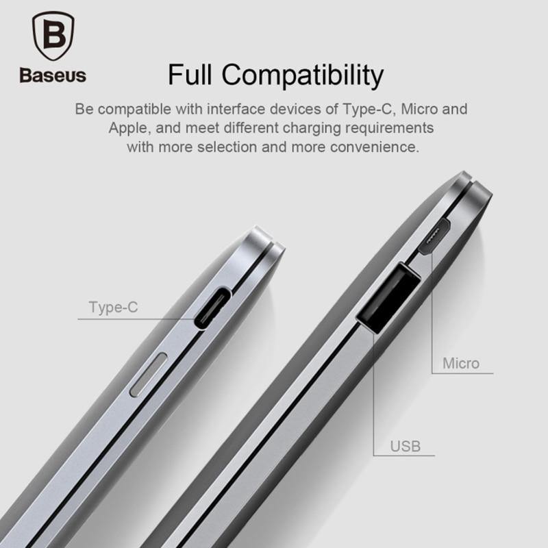 Planet Gates Baseus 5000mAh Power Bank Dual USB Input fast Charge Portable External Battery Charging For iphone 7 samsung S8 huawei xiaomi