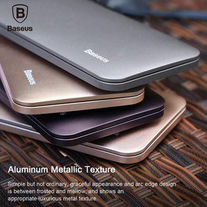 Planet Gates China / Gold Baseus 5000mAh Power Bank Dual USB Input fast Charge Portable External Battery Charging For iphone 7 samsung S8 huawei xiaomi