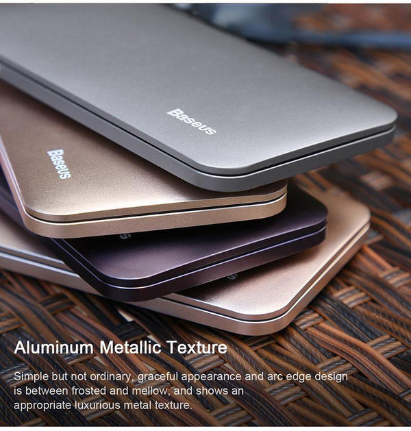 Planet Gates China / Gold Baseus 5000mAh Power Bank Dual USB Input fast Charge Portable External Battery Charging For iphone 7 samsung S8 huawei xiaomi